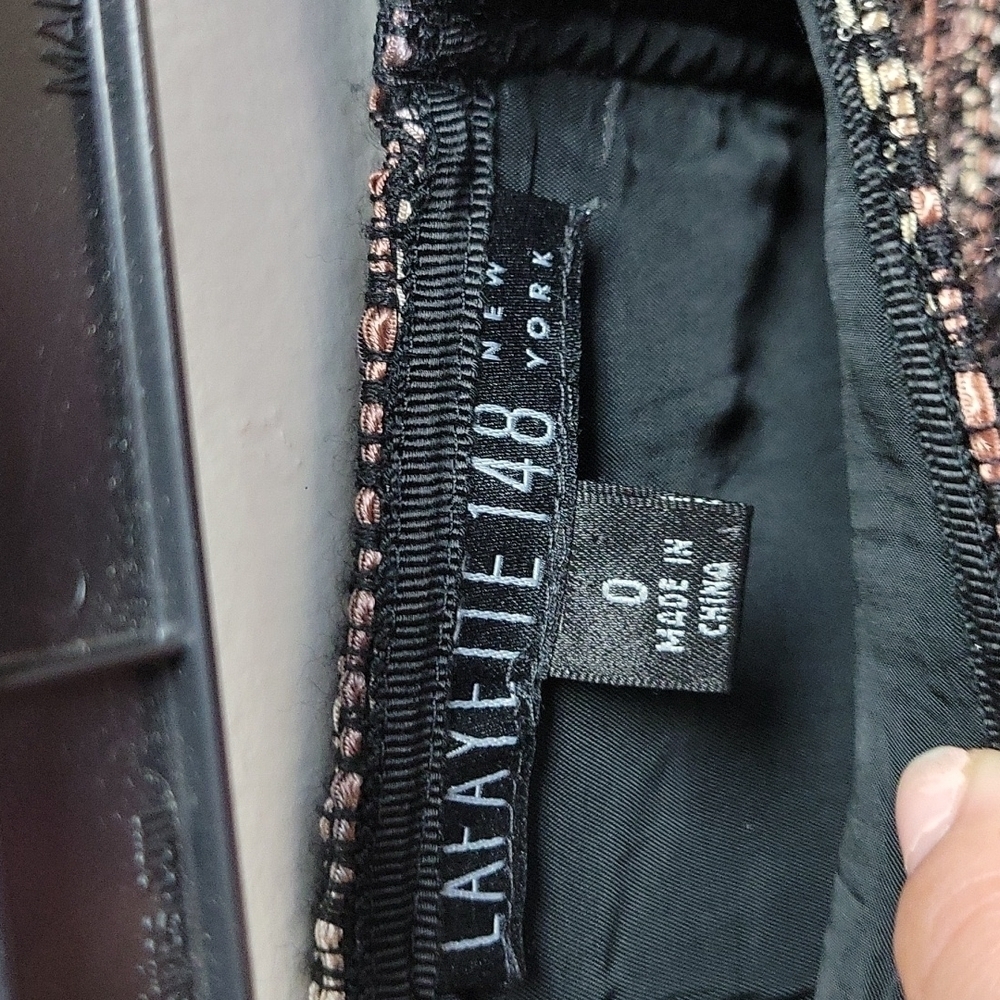 Lafayette 148 Tweed Midi Skirt Zip Split - Picture 5 of 14